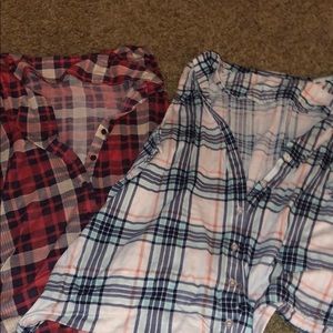2 button up tank tops